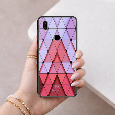 Vivo Z3 Cover - ONation Pyramid Series - HQ Ultra Shine Premium Infinity Glass Soft Silicon Borders Case
