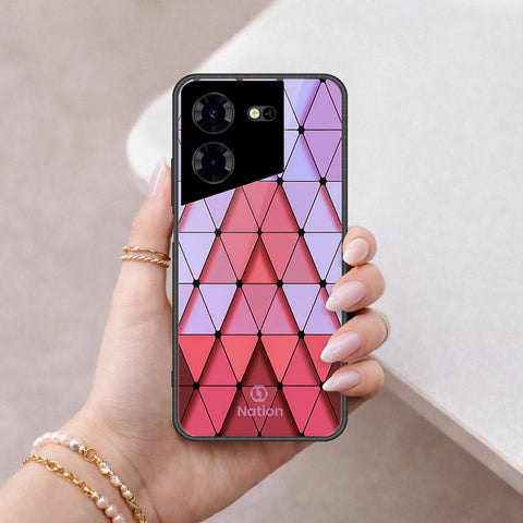 Tecno Pova 5 Pro Cover - ONation Pyramid Series - HQ Ultra Shine Premium Infinity Glass Soft Silicon Borders Case