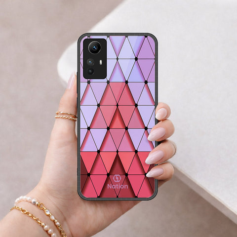 Xiaomi Redmi Note 12S Cover - ONation Pyramid Series - HQ Ultra Shine Premium Infinity Glass Soft Silicon Borders Case