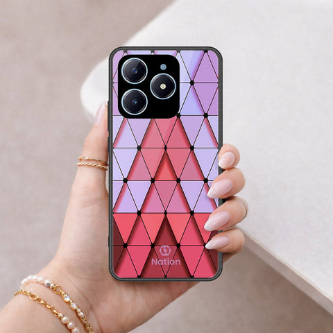 Realme Narzo N61 Cover - ONation Pyramid Series - HQ Ultra Shine Premium Infinity Glass Soft Silicon Borders Case