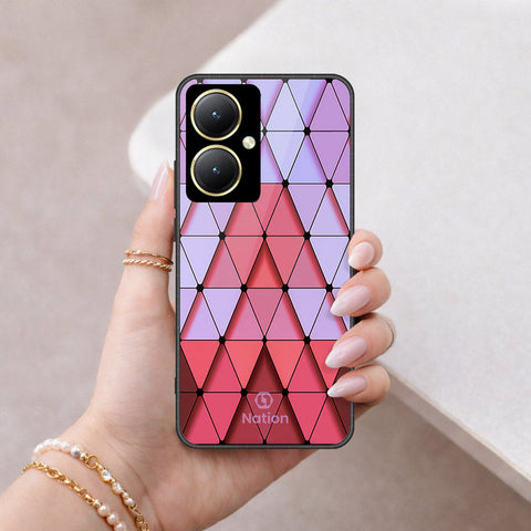 Vivo Y35 Plus Cover - ONation Pyramid Series - HQ Ultra Shine Premium Infinity Glass Soft Silicon Borders Case