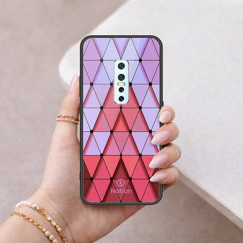 Vivo V17 Pro Cover - ONation Pyramid Series - HQ Ultra Shine Premium Infinity Glass Soft Silicon Borders Case