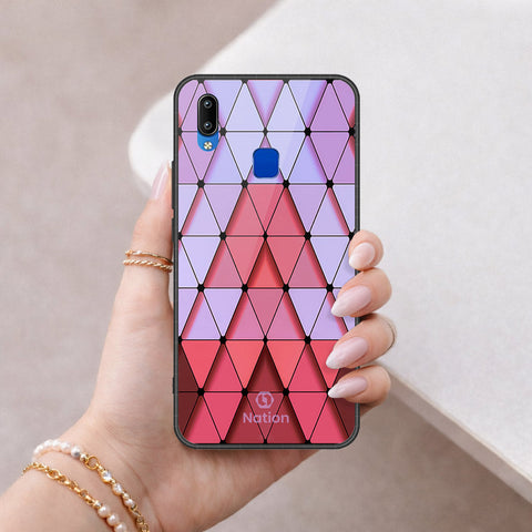 Vivo Y91i Cover - ONation Pyramid Series - HQ Ultra Shine Premium Infinity Glass Soft Silicon Borders Case