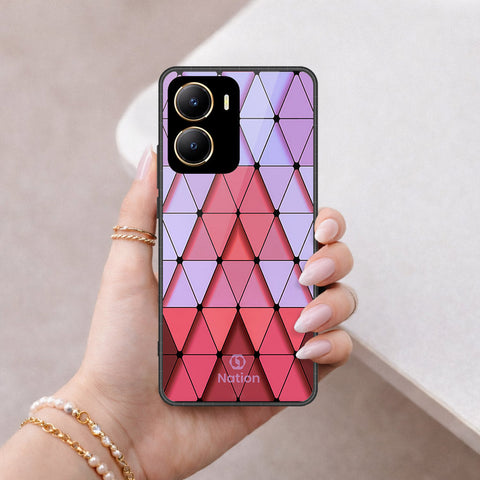 Vivo Y16 Cover - ONation Pyramid Series - HQ Ultra Shine Premium Infinity Glass Soft Silicon Borders Case
