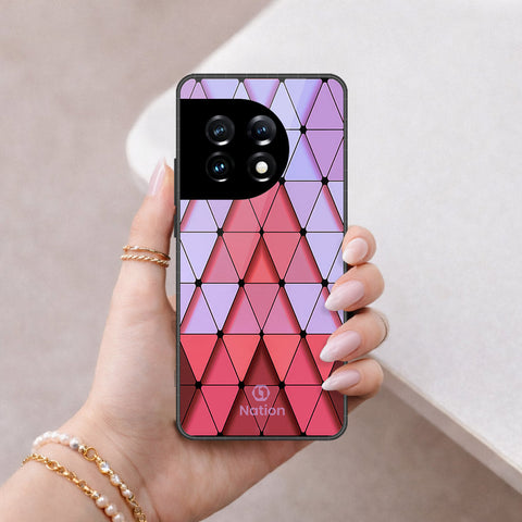OnePlus Ace 2 Pro Cover - ONation Pyramid Series - HQ Ultra Shine Premium Infinity Glass Soft Silicon Borders Case