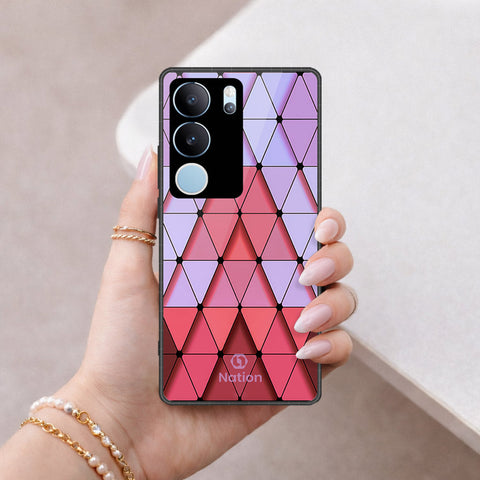Vivo S17 Pro Cover - ONation Pyramid Series - HQ Ultra Shine Premium Infinity Glass Soft Silicon Borders Case