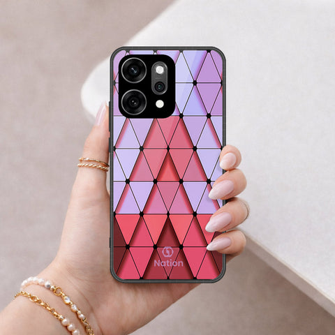 Oppo Reno 14 Pro Cover - ONation Pyramid Series - HQ Ultra Shine Premium Infinity Glass Soft Silicon Borders Case