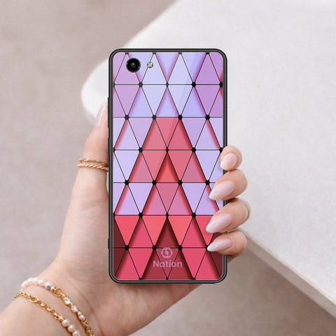 Vivo Y71 Cover - ONation Pyramid Series - HQ Ultra Shine Premium Infinity Glass Soft Silicon Borders Case