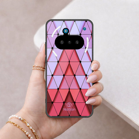 Nothing Phone 3a Cover - ONation Pyramid Series - HQ Ultra Shine Premium Infinity Glass Soft Silicon Borders Case