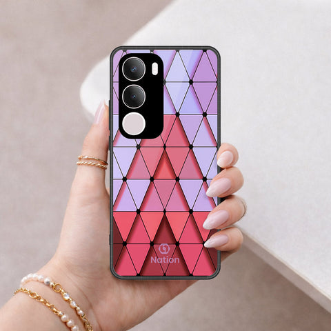 Vivo Y29 5G Cover - ONation Pyramid Series - HQ Ultra Shine Premium Infinity Glass Soft Silicon Borders Case