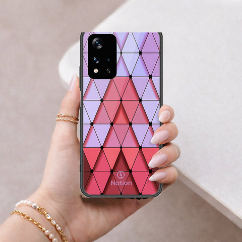 Xiaomi Redmi Note 11 5G Cover - ONation Pyramid Series - HQ Ultra Shine Premium Infinity Glass Soft Silicon Borders Case