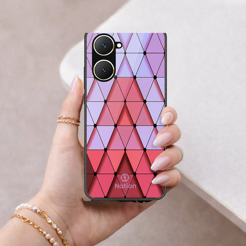 Vivo Y18 Cover - ONation Pyramid Series - HQ Ultra Shine Premium Infinity Glass Soft Silicon Borders Case