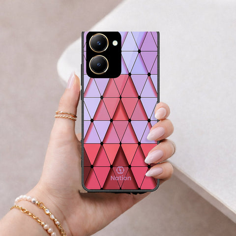 Vivo Y36 5G Cover - ONation Pyramid Series - HQ Ultra Shine Premium Infinity Glass Soft Silicon Borders Case
