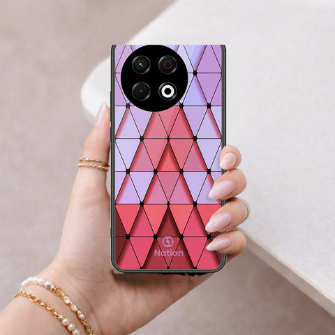 Tecno Spark 30 Pro Cover - ONation Pyramid Series - HQ Ultra Shine Premium Infinity Glass Soft Silicon Borders Case