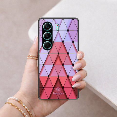 Tecno Camon 40 Pro 5G Cover - ONation Pyramid Series - HQ Ultra Shine Premium Infinity Glass Soft Silicon Borders Case