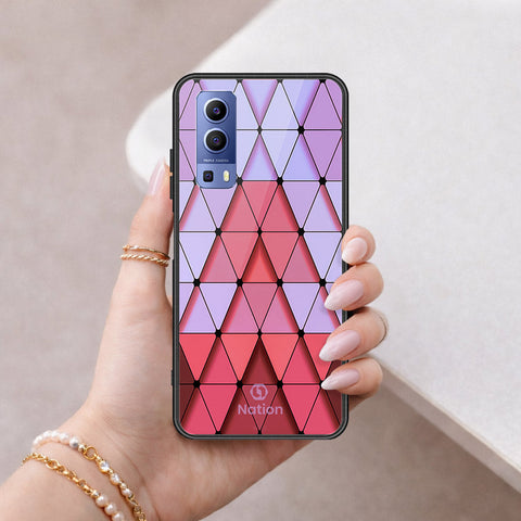Vivo Y52 5G Cover - ONation Pyramid Series - HQ Ultra Shine Premium Infinity Glass Soft Silicon Borders Case