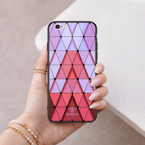 iPhone 6s Plus / 6 Plus Cover - ONation Pyramid Series - HQ Ultra Shine Premium Infinity Glass Soft Silicon Borders Case
