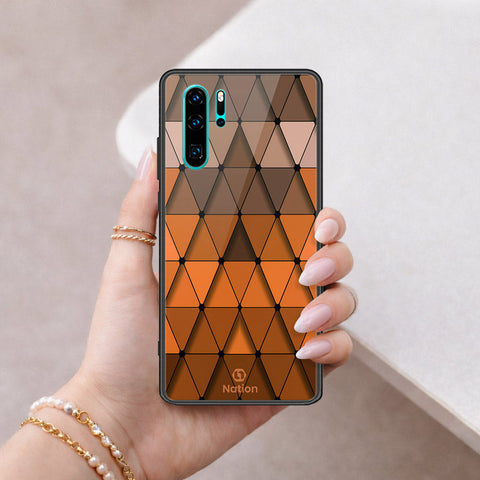 Huawei P30 Pro Cover - ONation Pyramid Series - HQ Ultra Shine Premium Infinity Glass Soft Silicon Borders Case