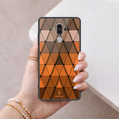 Huawei Mate 9 Cover - ONation Pyramid Series - HQ Ultra Shine Premium Infinity Glass Soft Silicon Borders Case