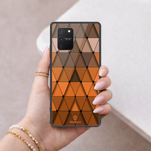 Samsung Galaxy M80s Cover - ONation Pyramid Series - HQ Ultra Shine Premium Infinity Glass Soft Silicon Borders Case