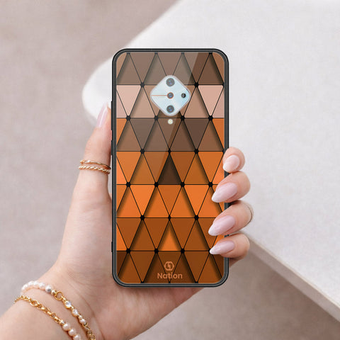 Vivo S1 Pro Cover - ONation Pyramid Series - HQ Ultra Shine Premium Infinity Glass Soft Silicon Borders Case
