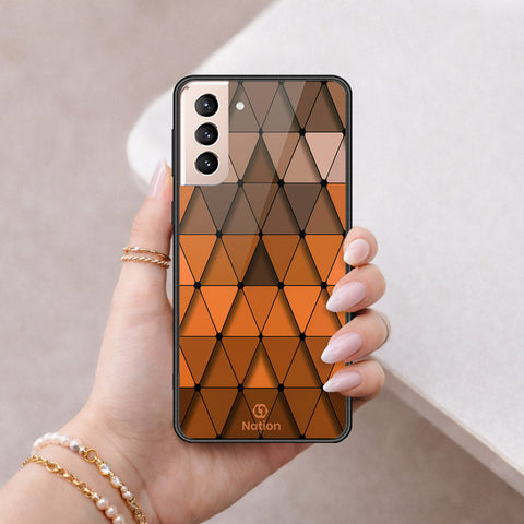 Samsung Galaxy S21 Plus 5G Cover - ONation Pyramid Series - HQ Ultra Shine Premium Infinity Glass Soft Silicon Borders Case