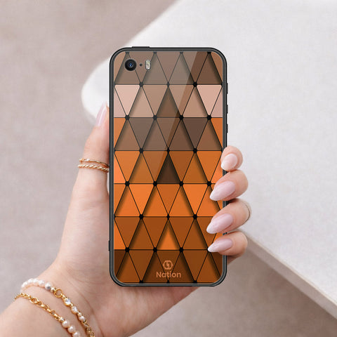 iPhone 5 Cover - ONation Pyramid Series - HQ Ultra Shine Premium Infinity Glass Soft Silicon Borders Case