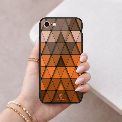 iPhone SE 2020 - ONation Pyramid Series - HQ Ultra Shine Premium Infinity Glass Soft Silicon Borders Case