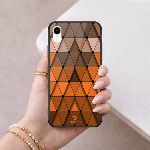 iPhone XR - ONation Pyramid Series - HQ Ultra Shine Premium Infinity Glass Soft Silicon Borders Case