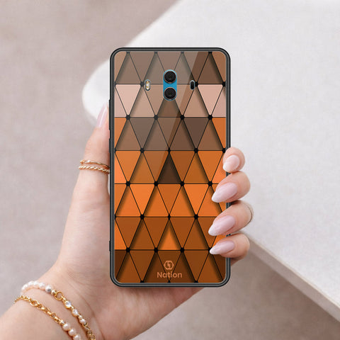 Huawei Mate 10 Cover - ONation Pyramid Series - HQ Ultra Shine Premium Infinity Glass Soft Silicon Borders Case