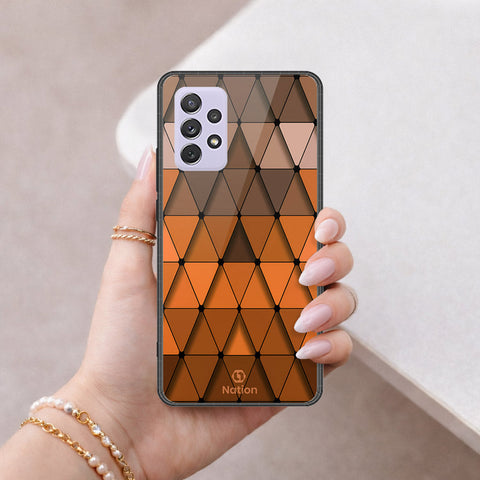 Samsung Galaxy A72 Cover - ONation Pyramid Series - HQ Ultra Shine Premium Infinity Glass Soft Silicon Borders Case