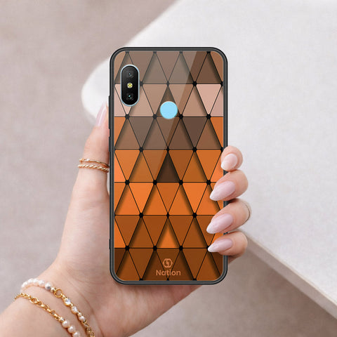 Redmi 6 Pro Cover - ONation Pyramid Series - HQ Ultra Shine Premium Infinity Glass Soft Silicon Borders Case