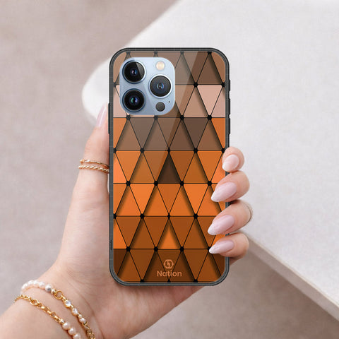 iPhone 13 Pro Cover - ONation Pyramid Series - HQ Ultra Shine Premium Infinity Glass Soft Silicon Borders Case