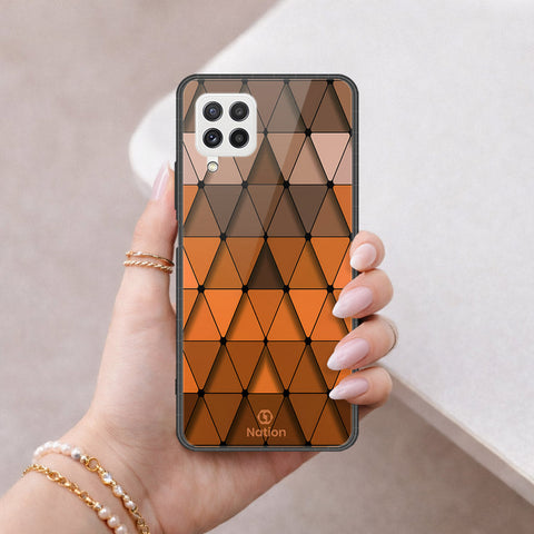 Samsung Galaxy M32 Cover - ONation Pyramid Series - HQ Ultra Shine Premium Infinity Glass Soft Silicon Borders Case