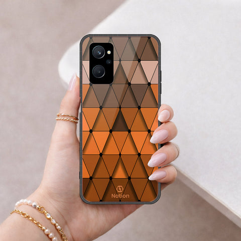 Realme 9i Cover - ONation Pyramid Series - HQ Ultra Shine Premium Infinity Glass Soft Silicon Borders Case