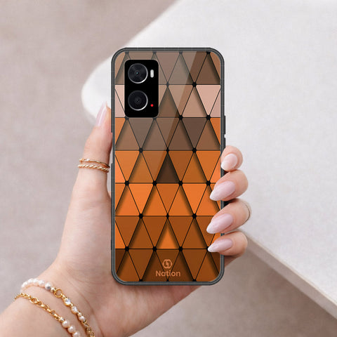 Oppo A36 Cover - ONation Pyramid Series - HQ Ultra Shine Premium Infinity Glass Soft Silicon Borders Case
