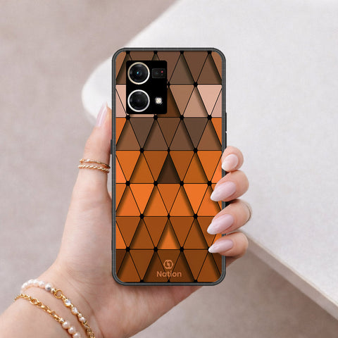 Oppo F21 Pro 4G Cover - ONation Pyramid Series - HQ Ultra Shine Premium Infinity Glass Soft Silicon Borders Case