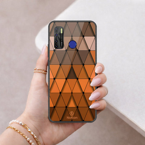 Tecno Spark 5 Cover - ONation Pyramid Series - HQ Ultra Shine Premium Infinity Glass Soft Silicon Borders Case