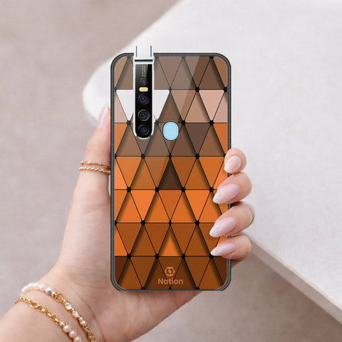 Tecno Camon 15 Premier Cover - ONation Pyramid Series - HQ Ultra Shine Premium Infinity Glass Soft Silicon Borders Case