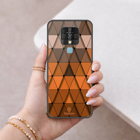 Tecno Camon 16 Pro Cover - ONation Pyramid Series - HQ Ultra Shine Premium Infinity Glass Soft Silicon Borders Case