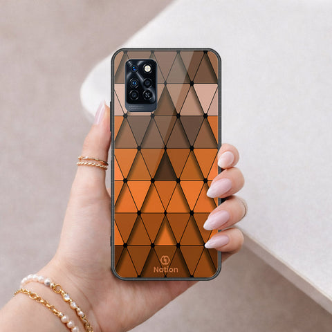Infinix Note 10 Pro Cover - ONation Pyramid Series - HQ Ultra Shine Premium Infinity Glass Soft Silicon Borders Case