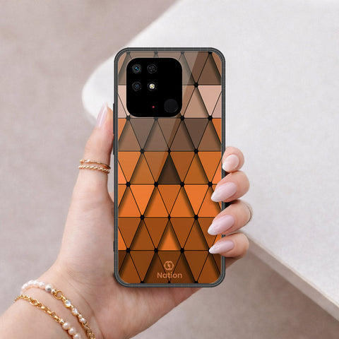Xiaomi Redmi 10C Cover - ONation Pyramid Series - HQ Ultra Shine Premium Infinity Glass Soft Silicon Borders Case