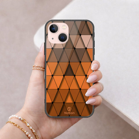 iPhone 14 Plus Cover - ONation Pyramid Series - HQ Ultra Shine Premium Infinity Glass Soft Silicon Borders Case