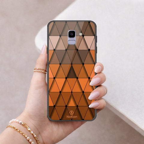 Samsung Galaxy J6 2018 Cover - ONation Pyramid Series - HQ Ultra Shine Premium Infinity Glass Soft Silicon Borders Case