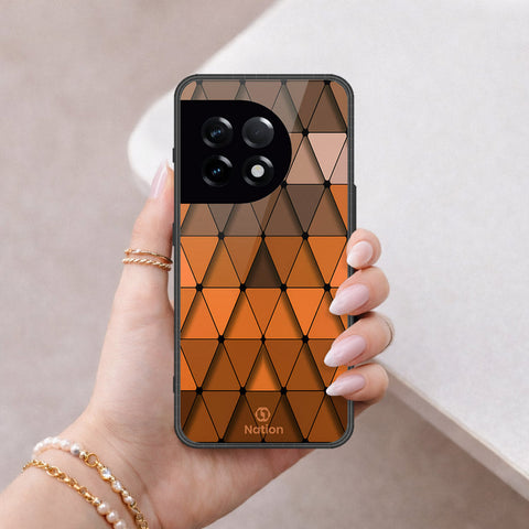 OnePlus Ace 2 Cover - ONation Pyramid Series - HQ Ultra Shine Premium Infinity Glass Soft Silicon Borders Case