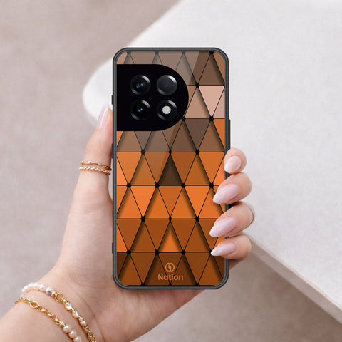OnePlus 11 Cover - ONation Pyramid Series - HQ Ultra Shine Premium Infinity Glass Soft Silicon Borders Case