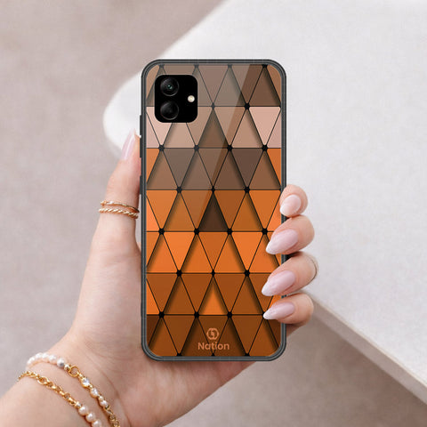 Samsung Galaxy A04e Cover - ONation Pyramid Series - HQ Ultra Shine Premium Infinity Glass Soft Silicon Borders Case