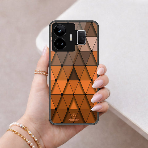 Realme GT Neo 5 Cover - ONation Pyramid Series - HQ Ultra Shine Premium Infinity Glass Soft Silicon Borders Case