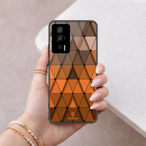Xiaomi Poco F5 Pro Cover - ONation Pyramid Series - HQ Ultra Shine Premium Infinity Glass Soft Silicon Borders Case