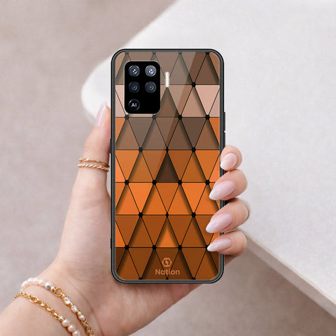 Oppo Reno 5F Cover - ONation Pyramid Series - HQ Ultra Shine Premium Infinity Glass Soft Silicon Borders Case